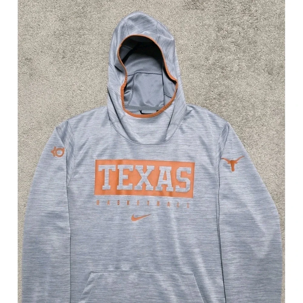 Texas Longhorns Hoodie Mens XL Gray Nike KD Shooter Performance‎ Dri-Fit